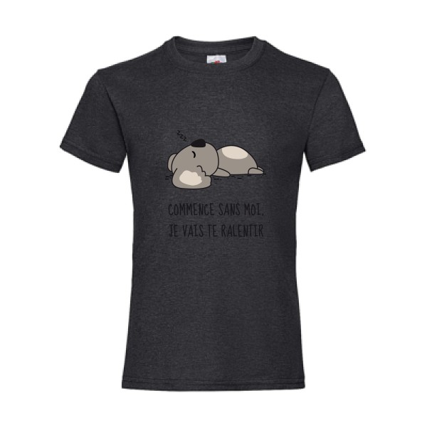 Dormir - T-shirt enfant - modèle Fruit of the loom - Girls Value Weight T -thème sieste et farniente -