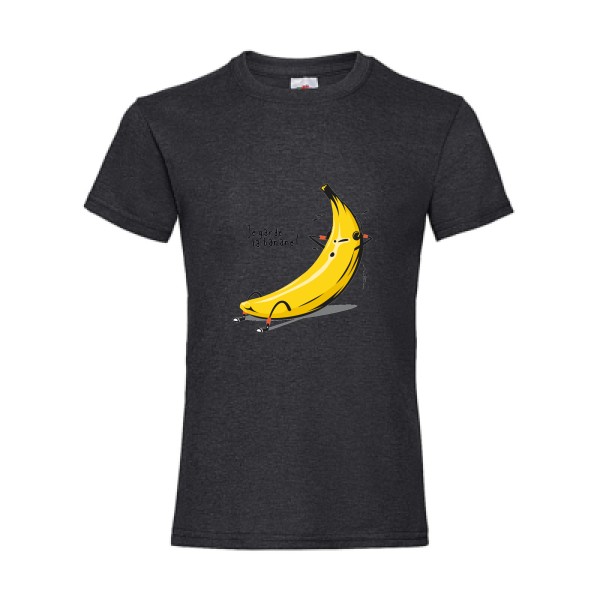 Je garde la banane ! - T-shirt enfant drôle et cool Enfant  -Fruit of the loom - Girls Value Weight T - Thème original et drôle -