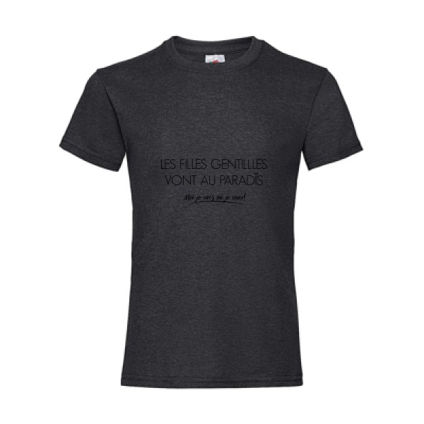 T shirt humour femme les filles  sur Fruit of the loom - Girls Value Weight T