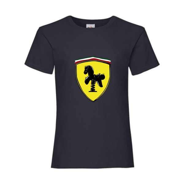 Ferrari - T shirt voiture -Fruit of the loom - Girls Value Weight T