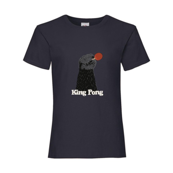 King Pong- KIng KOng - Fruit of the loom - Girls Value Weight T