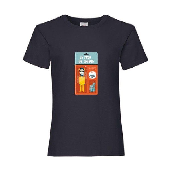 Le prof de chimie - T shirt vintage Enfant -Fruit of the loom - Girls Value Weight T
