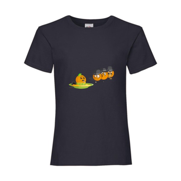 Orange mécanique- Tee shirt orange - Fruit of the loom - Girls Value Weight T