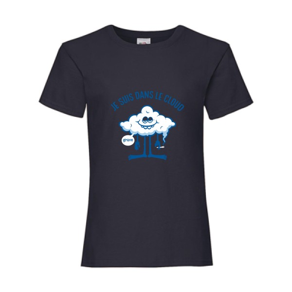 Cloud -T shirt Geek humour -Fruit of the loom - Girls Value Weight T