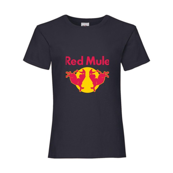 Red Mule-T shirt  parodie-Fruit of the loom - Girls Value Weight T