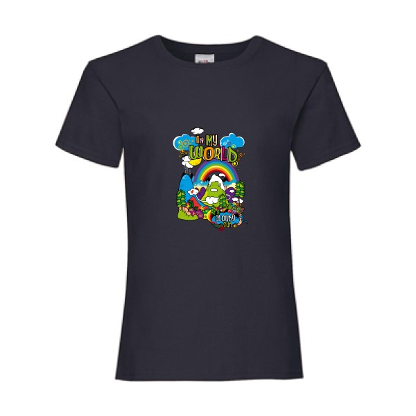 T-shirt enfant - Fruit of the loom - Girls Value Weight T - In my world