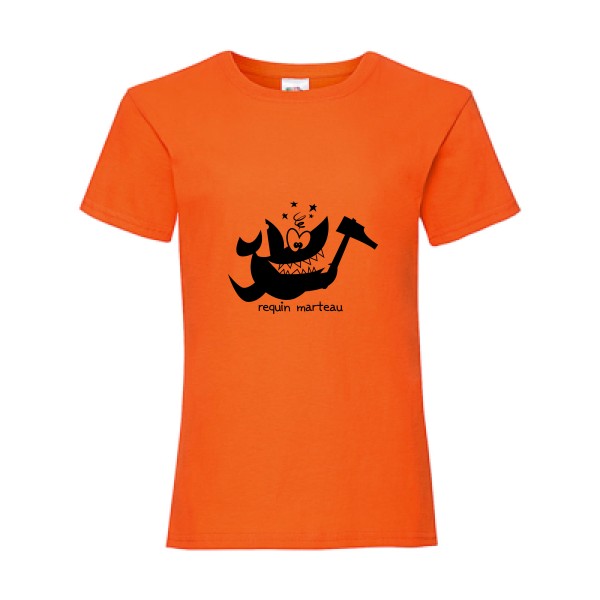 Requin marteau-T shirt marrant-Fruit of the loom - Girls Value Weight T