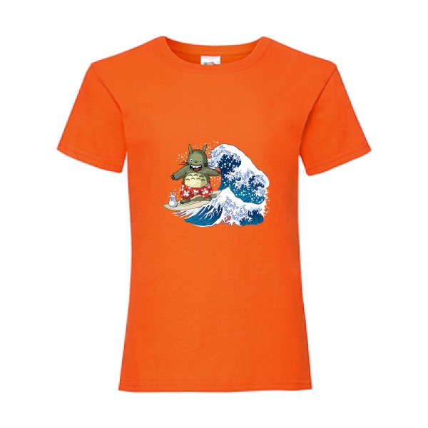 Totorokusai - T shirt surf - Fruit of the loom - Girls Value Weight T