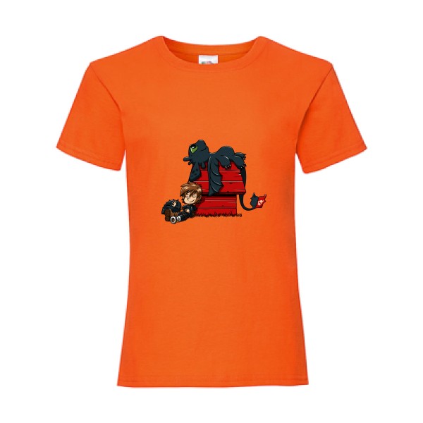 Dragon Peanuts - T shirt dessin anime -Fruit of the loom - Girls Value Weight T
