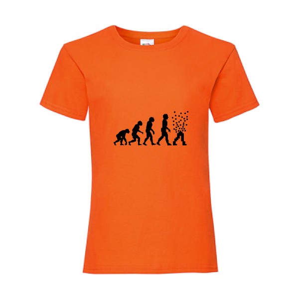 Evolution numerique Tee shirt geek-Fruit of the loom - Girls Value Weight T