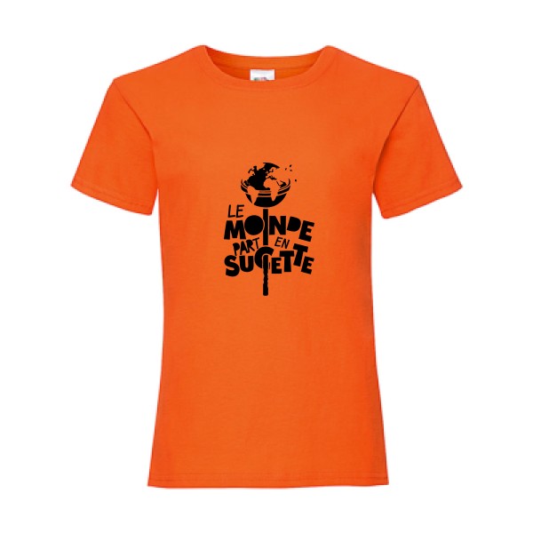 T-shirt à message - Le Monde part en Sucette - Enfant - 