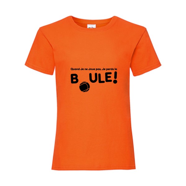 T-shirt enfant - Fruit of the loom - Girls Value Weight T - Perdre la boule !