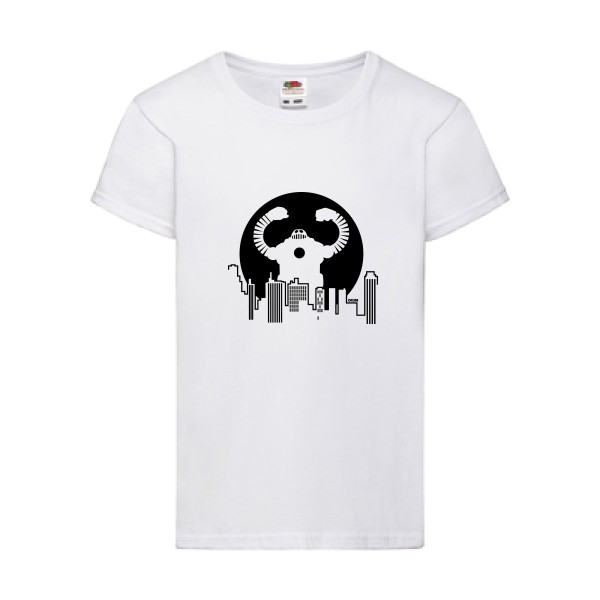 big robot  T-shirt enfant rigolo -Fruit of the loom - Girls Value Weight T-