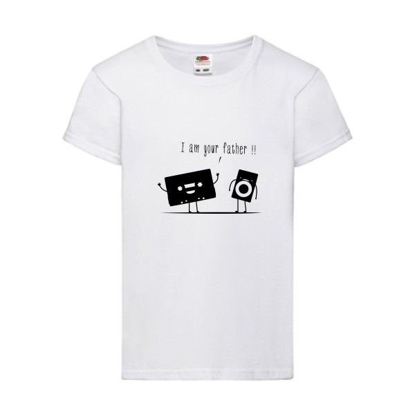 I m your father - Je suis ton père -Fruit of the loom - Girls Value Weight T