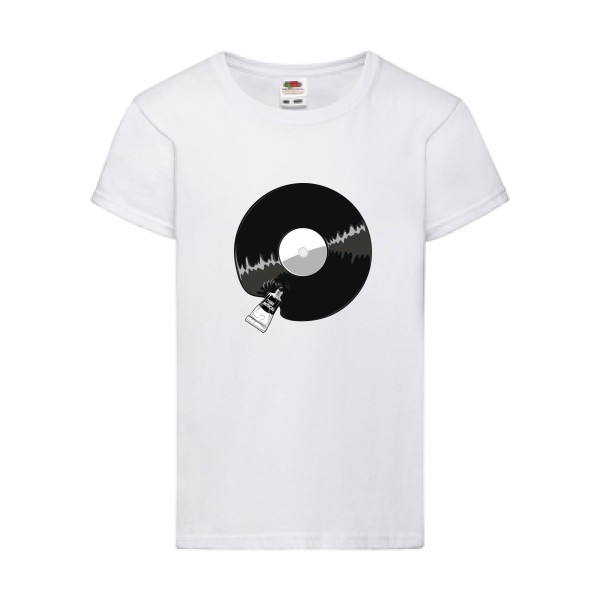 Le tube - T shirt Dj - Fruit of the loom - Girls Value Weight T