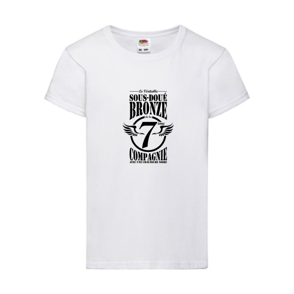 T-shirt enfant - Fruit of the loom - Girls Value Weight T - 7ème Compagnie Crew