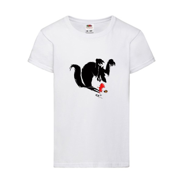 le loup-Tee shirt anime-Fruit of the loom - Girls Value Weight T