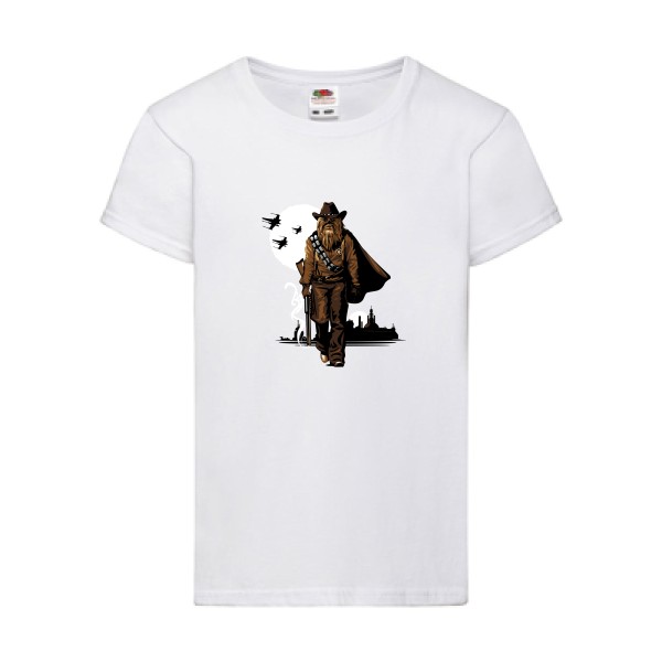 Space Cow-Boy - T shirt imprimé Enfant -Fruit of the loom - Girls Value Weight T