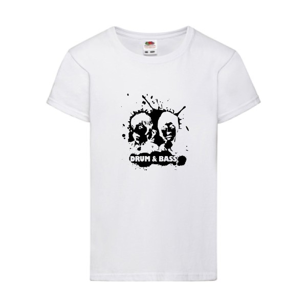 T-shirt enfant - Fruit of the loom - Girls Value Weight T - DRUM AND BASS