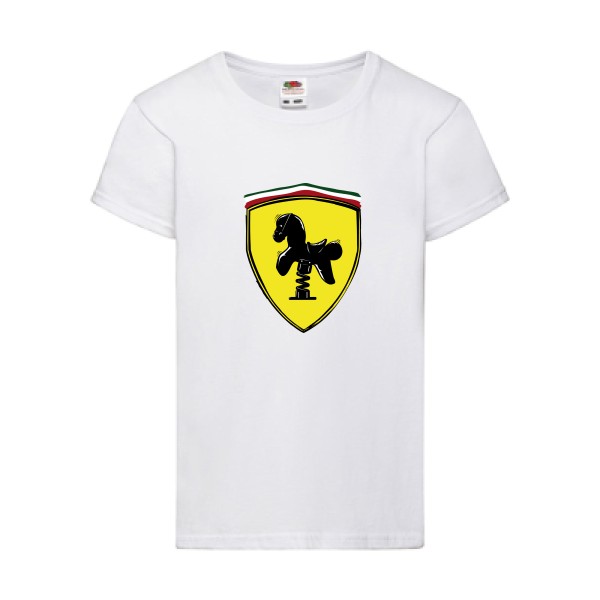 Ferrari - T shirt voiture -Fruit of the loom - Girls Value Weight T