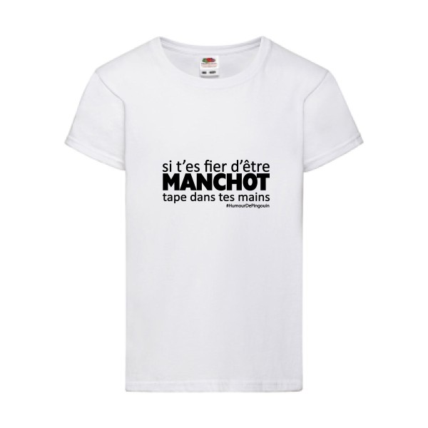 Manchot t shirt texte Fruit of the loom - Girls Value Weight T