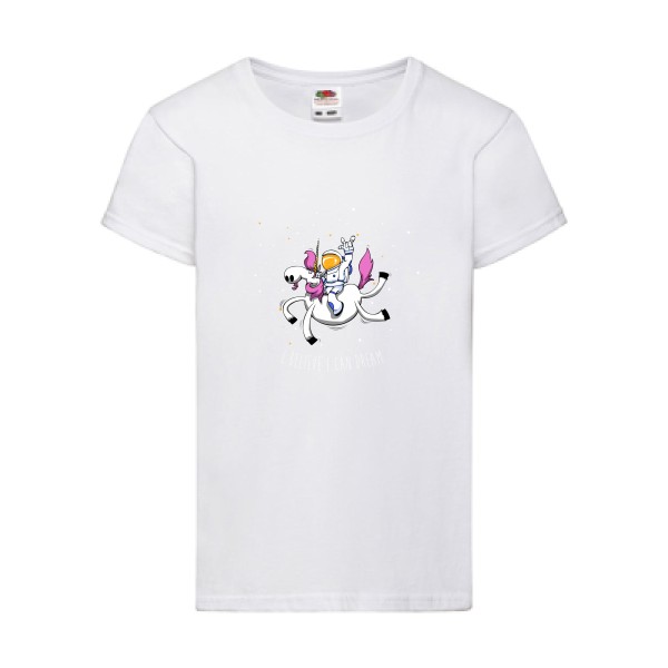 T-shirt enfant - Fruit of the loom - Girls Value Weight T - Space Rodéo Licorne