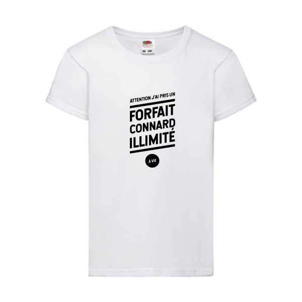 T-shirt enfant - Fruit of the loom - Girls Value Weight T - Forfait connard illimité