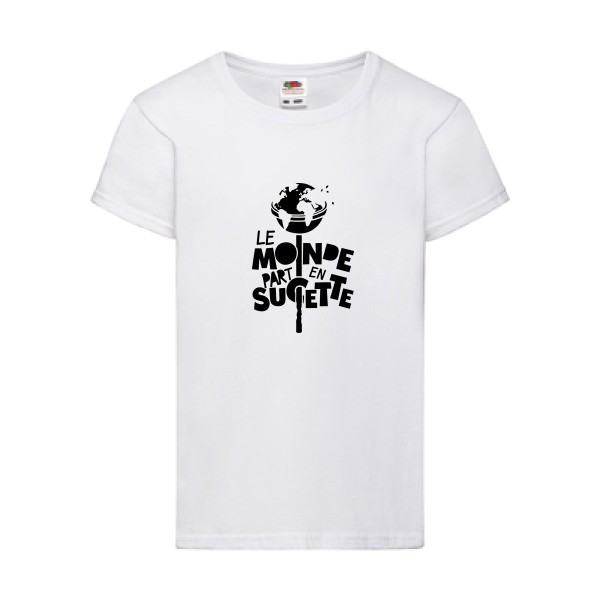 T-shirt à message - Le Monde part en Sucette - Enfant - 