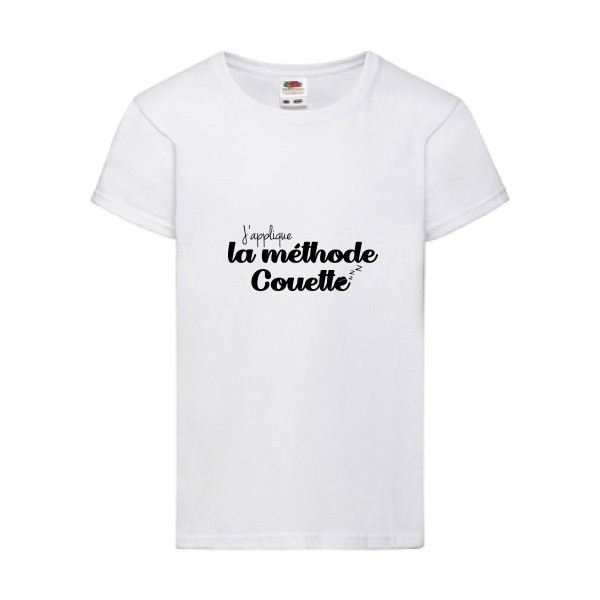 La méthode Couette -T shirt texte Fruit of the loom - Girls Value Weight T