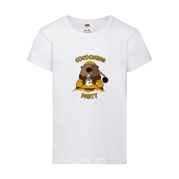 Cocooning - T-shirt enfant humour - Thème tee shirts et sweats drôle pour  Enfant -