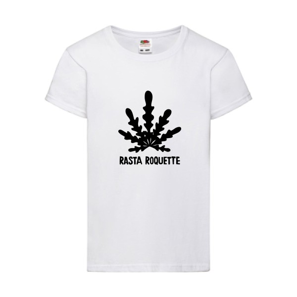 Rasta roquette Tee-shirt humour Enfant -Fruit of the loom - Girls Value Weight T