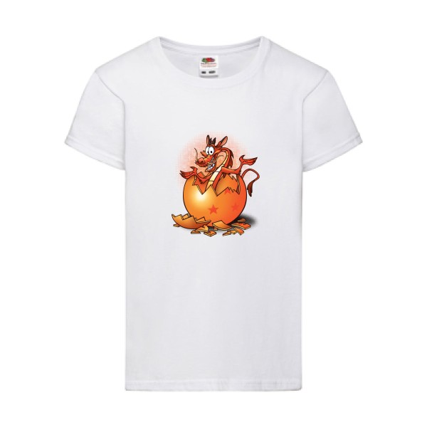 Dragon surprise - modèle Fruit of the loom - Girls Value Weight T - Thème t shirt enfant -