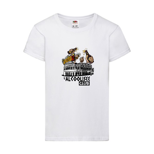 L'ALCOOLIZEE -T-shirt enfant alcool humour Enfant -Fruit of the loom - Girls Value Weight T -thème alcool humour -