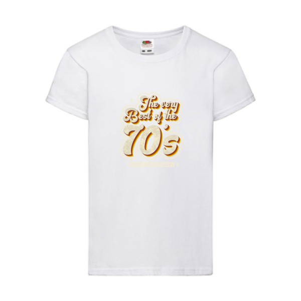 70s - T-shirt enfant original -Fruit of the loom - Girls Value Weight T - thème année 70 -