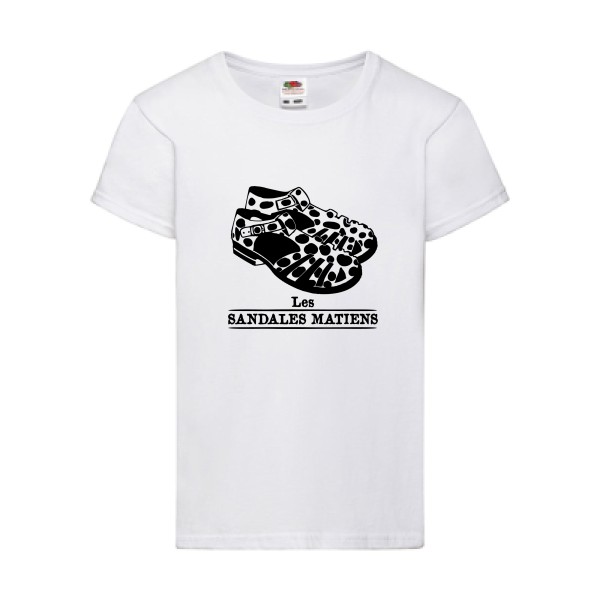 T-shirt enfant - Fruit of the loom - Girls Value Weight T - Les sandales matiens
