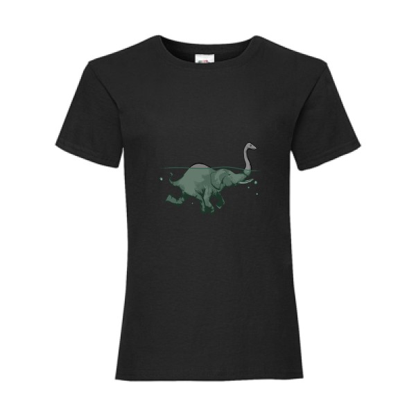 Loch Ness Attraction -T-shirt enfant geek original Enfant  -Fruit of the loom - Girls Value Weight T -Thème geek original -
