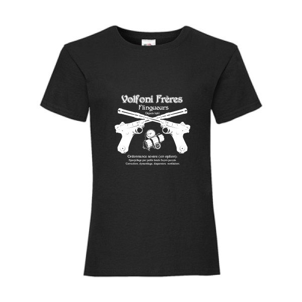 Volfoni Frère -T-shirt enfant  Enfant  vintage -Fruit of the loom - Girls Value Weight T -thème  rétro et vintage - 