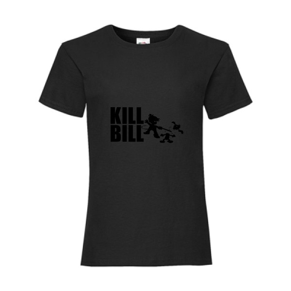 kill bill - T-shirt enfant kill bill Enfant - modèle Fruit of the loom - Girls Value Weight T -thème cinema -