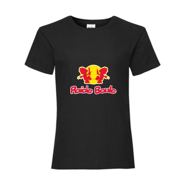 RaideBoule - Tee shirt parodie Enfant -Fruit of the loom - Girls Value Weight T