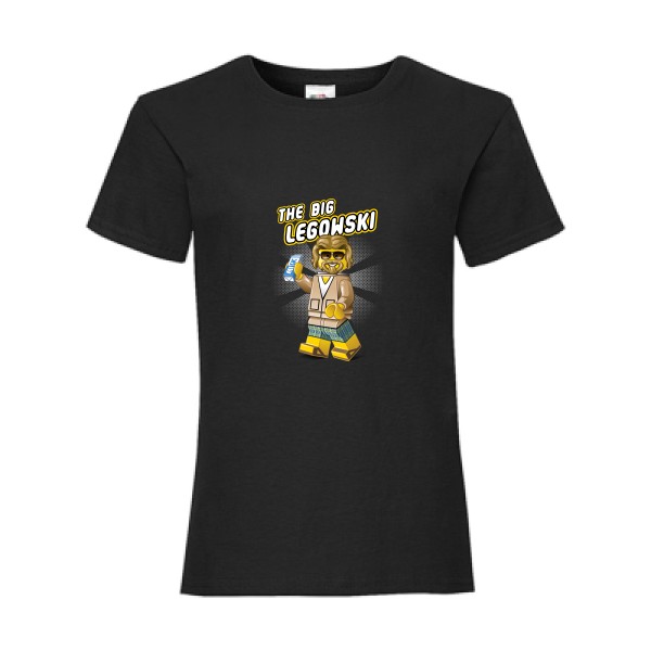 The big Legowski v3 - T-shirt enfant vintage  - modèle Fruit of the loom - Girls Value Weight T -thème parodie et cinéma -