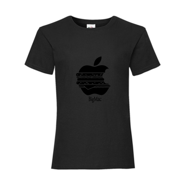 BigMac -T-shirt enfant Geek- Enfant -Fruit of the loom - Girls Value Weight T -thème  parodie - 