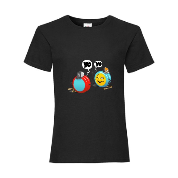 Yo Yo -T-shirt enfant Geek Enfant -Fruit of the loom - Girls Value Weight T -thème  Geek -