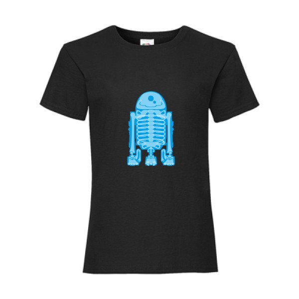 Droid Scan - T-shirt enfant robot pour Enfant -modèle Fruit of the loom - Girls Value Weight T - thème science fiction-