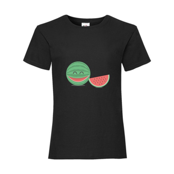 TRANCHE DE RIGOLADE -T-shirt enfant rigolo imprimé Enfant -Fruit of the loom - Girls Value Weight T -Thème humour enfantin -