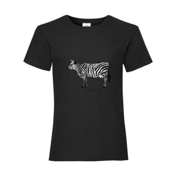 drole de zebre- Tee shirts originaux Enfant - modèle Fruit of the loom - Girls Value Weight T -