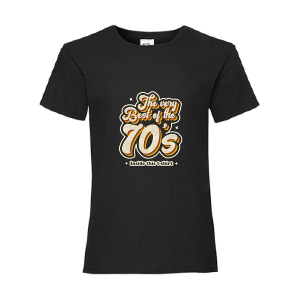 70s - T-shirt enfant original -Fruit of the loom - Girls Value Weight T - thème année 70 -