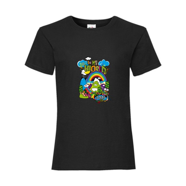 T-shirt enfant - Fruit of the loom - Girls Value Weight T - In my world