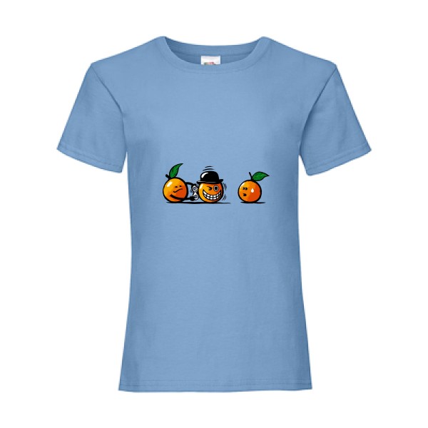 T-shirt enfant - Fruit of the loom - Girls Value Weight T - Orange Mécanique