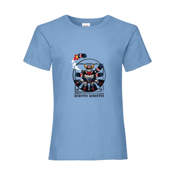 Robotus Robustus - T shirt goldorak parodie-Fruit of the loom - Girls Value Weight T