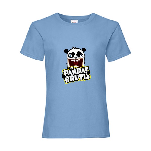 The Magical Mystery Pandas Brutis - t shirt idiot -Fruit of the loom - Girls Value Weight T